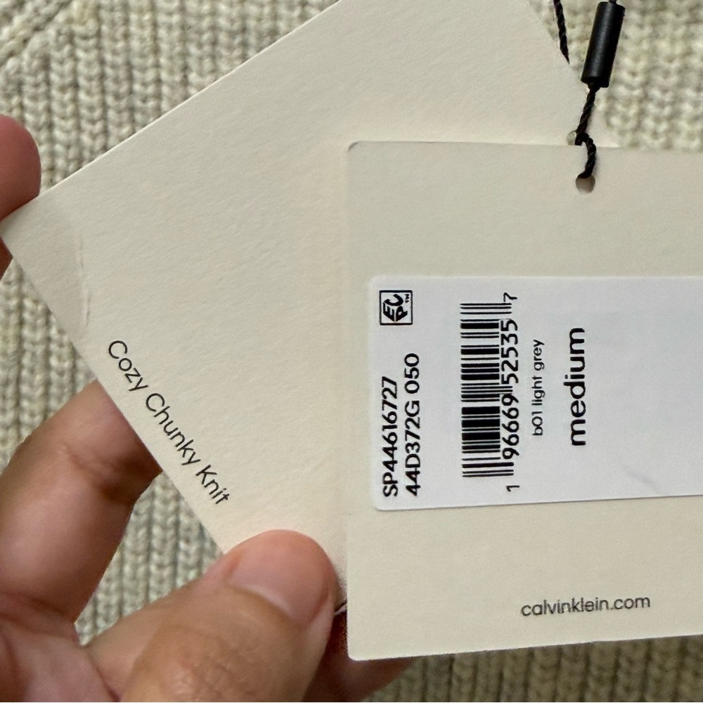 Calvin Klein mock neck cozy chunky sweater - Picture 4 of 7
